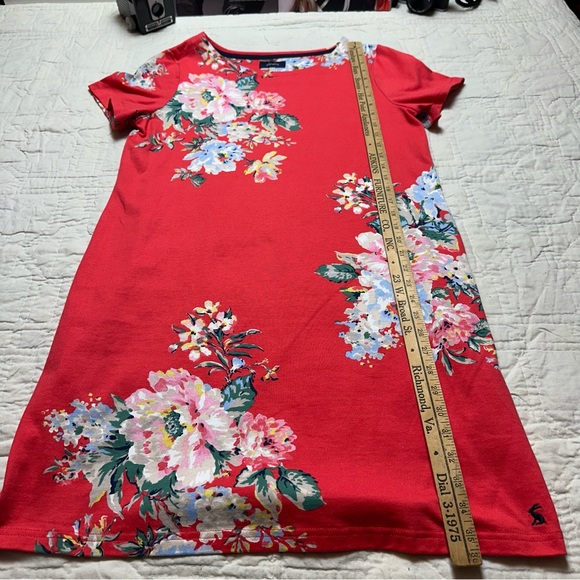 Floral Cotton Jersey Dress | A-Line Tea Dress · Joules - Picture 12 of 14